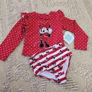 Disney Red Minnie Mouse Baby Outfit